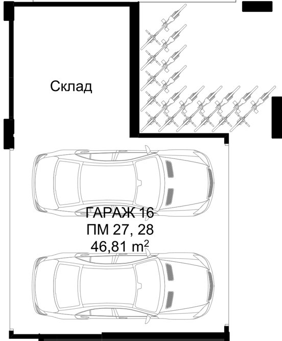 Гараж A16 SM Residence, сграда A, етаж -1