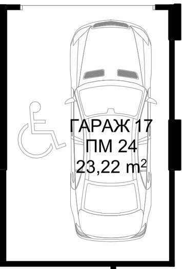 Гараж B17 SM Residence, сграда B, етаж -1