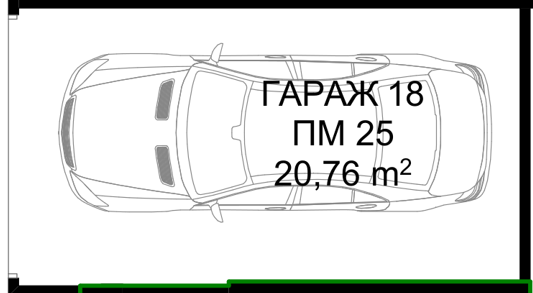 Гараж B18 SM Residence, сграда B, етаж -1