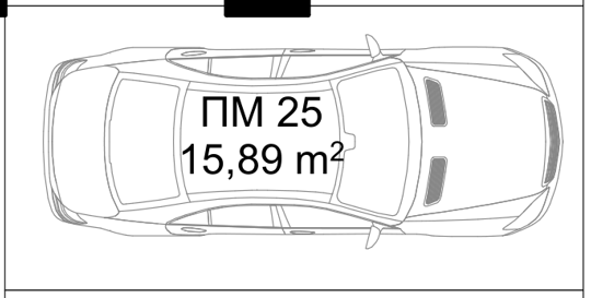 Паркомясто A25 SM Residence, сграда A, етаж -1