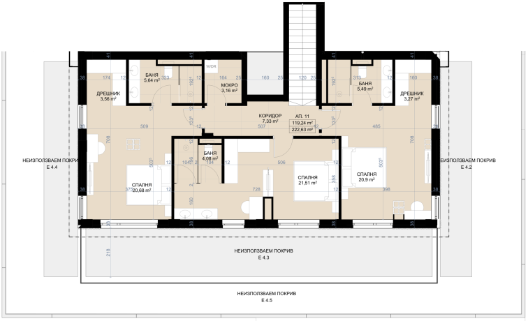 Апартамент B11 SM Residence, сграда B, етаж 4 - Втори етаж