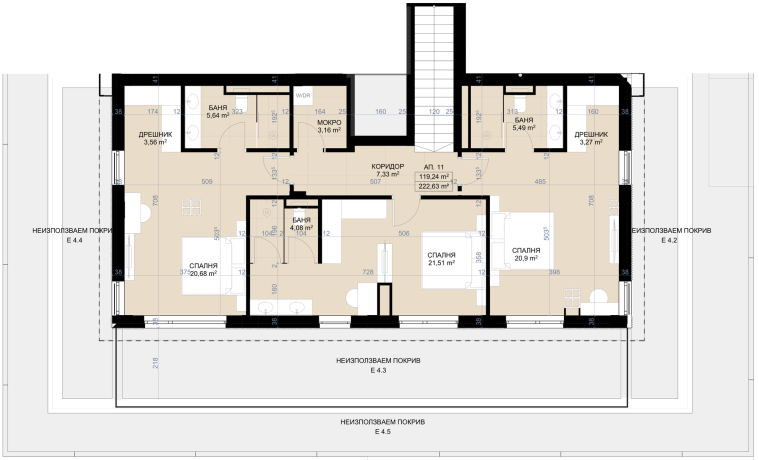 Апартамент D11 SM Residence, сграда D, етаж 4 - Втори етаж